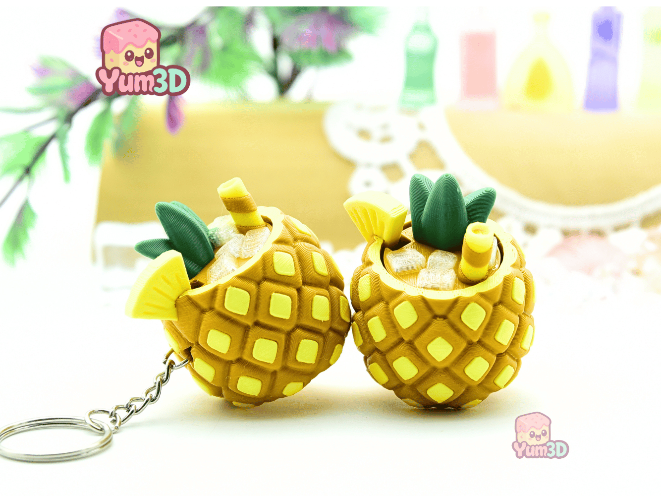 Yum3D-Pineapple Colada Tropical Treat Fidget Clicker Keychain_10.png