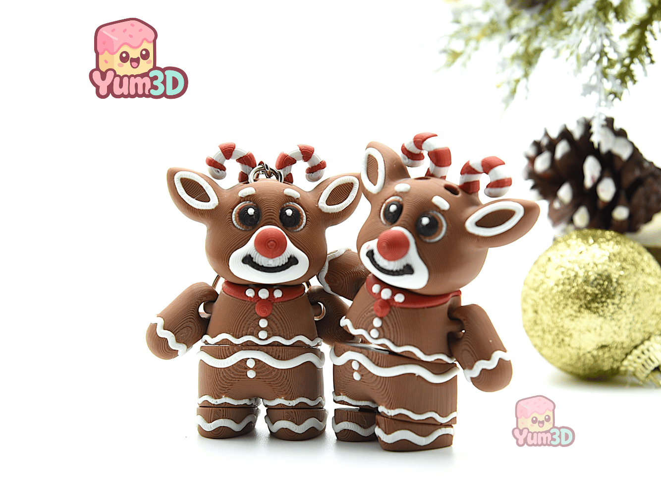Yum3D-Christmas Gingerbread Reindeer Articulated Keychain_09.png