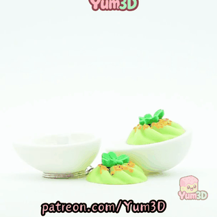 Yum3D-Shamrock Deviled Egg Fidget Clicker Keychain_11.gif