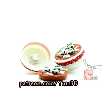 Yum3D-Happy Tofu Bites Fidget Clicker Keychain_11.gif