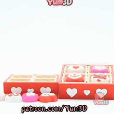 Yum3D-Valentine Chocolate Delight Fidget Clicker Keychain_11.gif