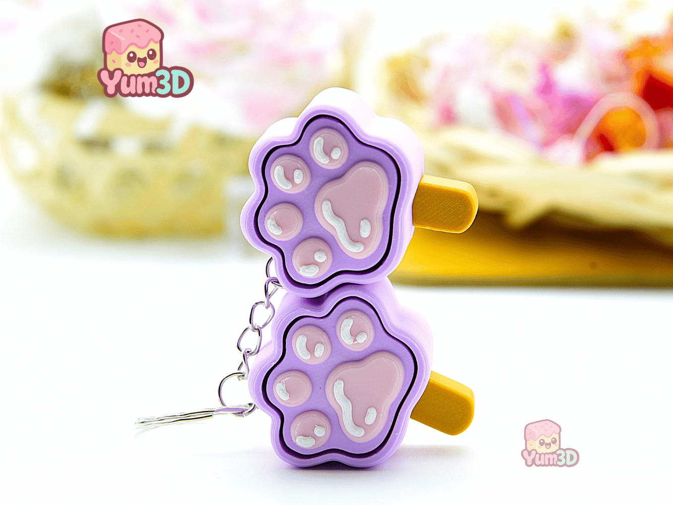 Yum3D-Pawsicle for Animal Lovers Fidget Clicker Keychain_10.png