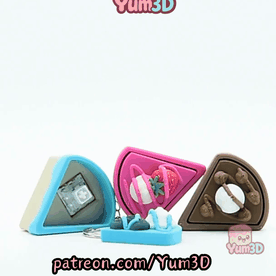 Yum3D-Spring Dripping Cakes Set of Clicker Keychains_11.gif