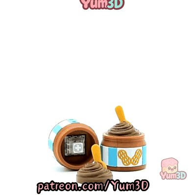 Yum3D-Peanut Butter Jar Fidget Clicker Keychain_11.gif