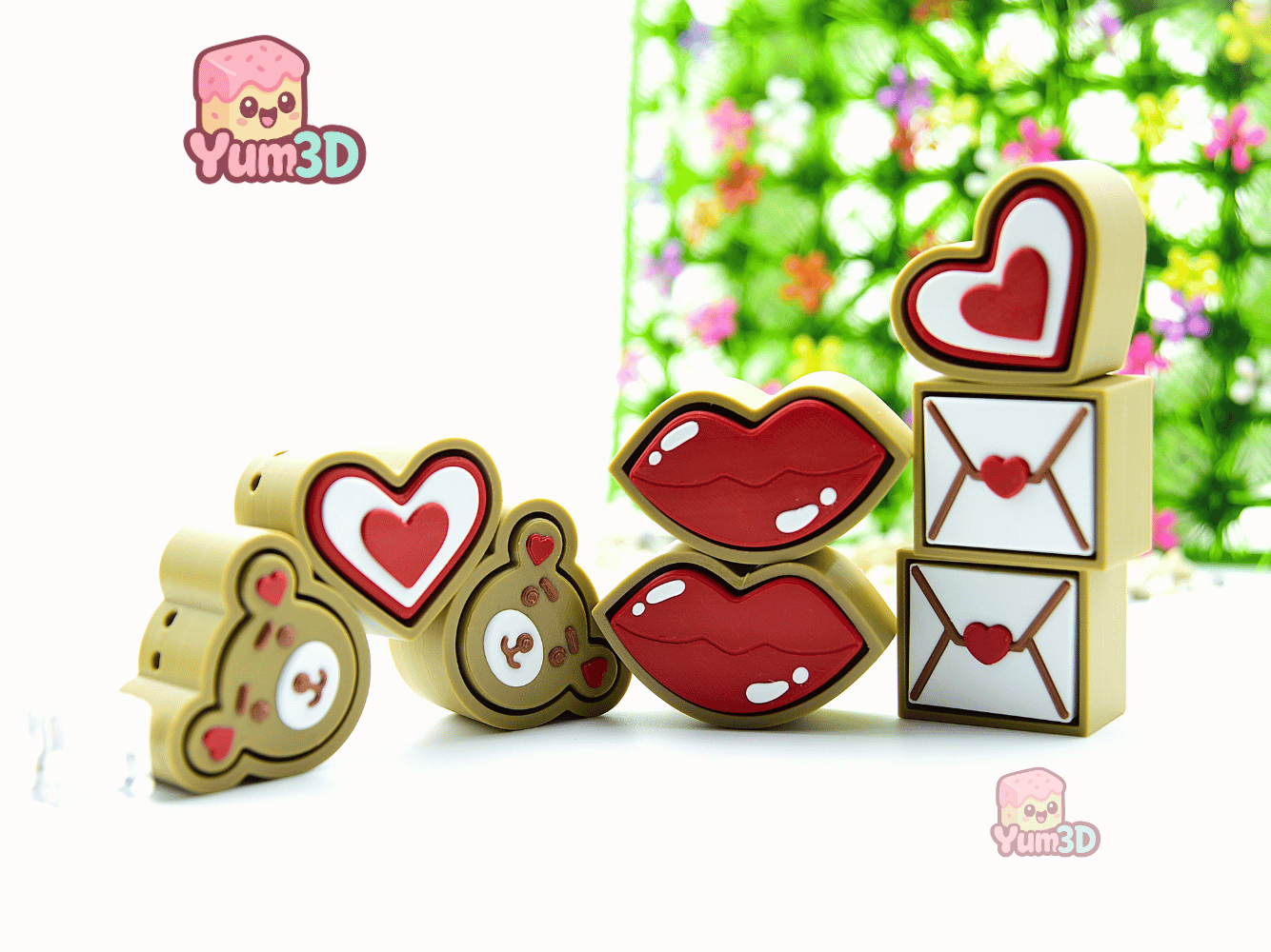 Yum3D-Valentine Cookies Set of Clicker Keychains_10.png