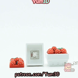 Yum3D-Strawberry Basket Fidget Clicker Keychain_11.gif