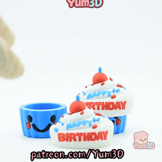 Yum3D-Birthday Celebration Cake Fidget Clicker Keychain_11.gif