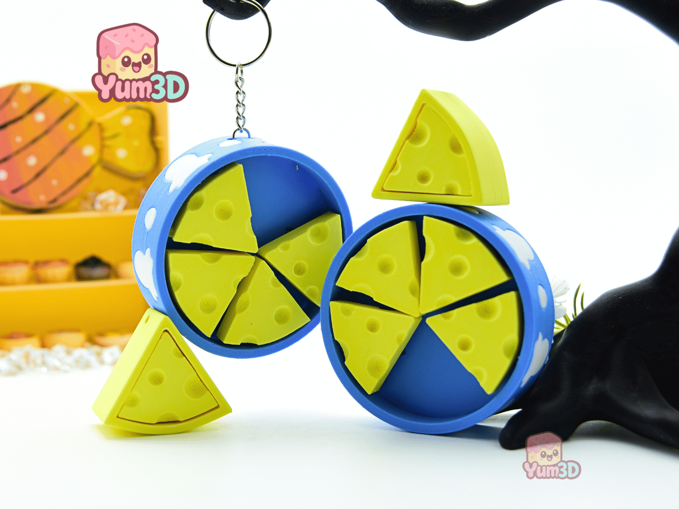 Yum3D-Cheese Slice Box Set of Clicker Keychains_06.png