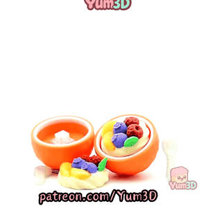 Yum3D-Playful Citrus Bowl Fidget Fidget Clicker Keychain_11.gif