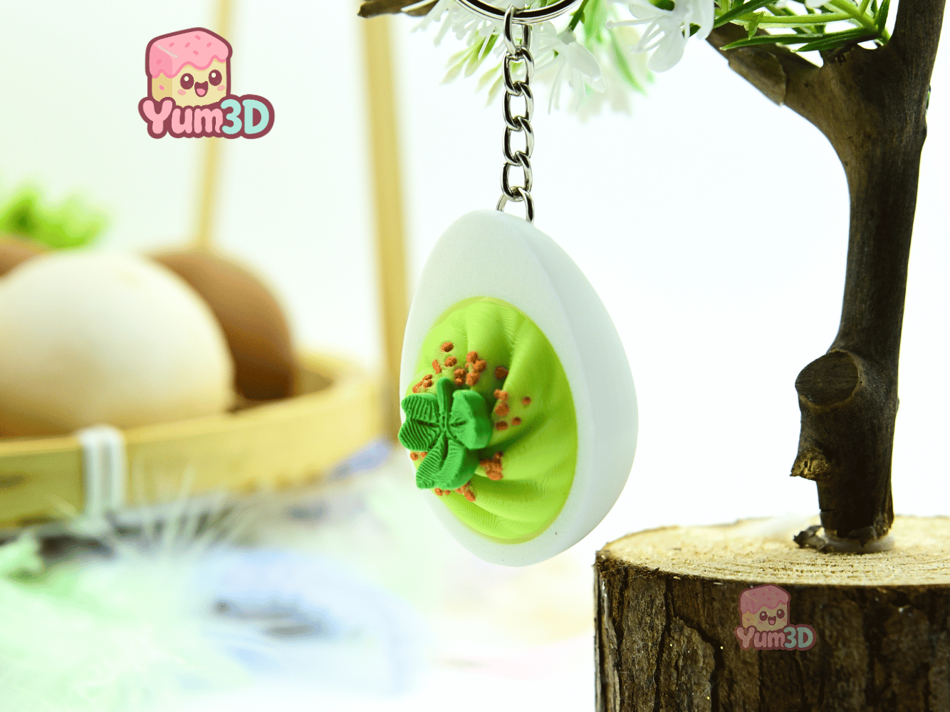 Yum3D-Shamrock Deviled Egg Fidget Clicker Keychain_07.png