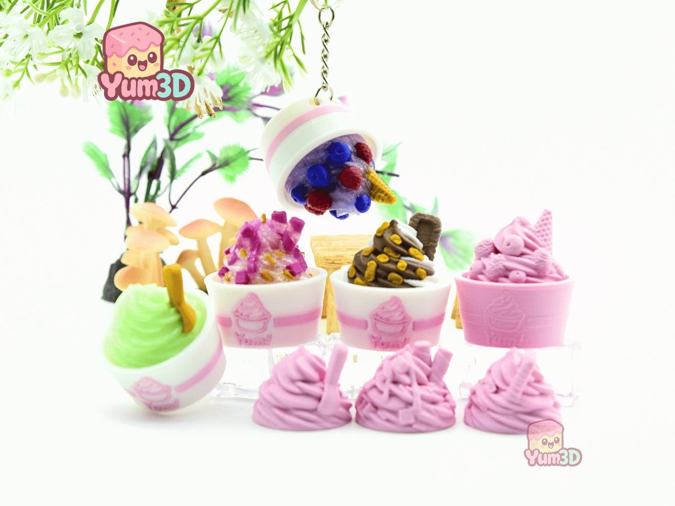 Yum3D-Frozen Yogurt Set of Clicker Keychains_05.png