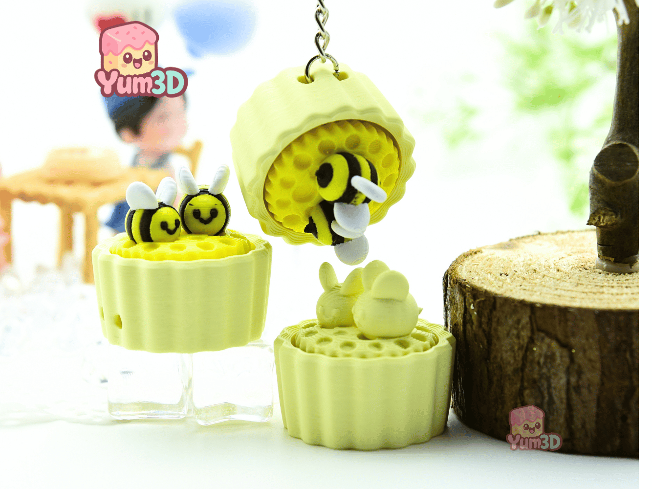 Yum3D-Bee On Cupcake Fidget Clicker Keychain_05.png