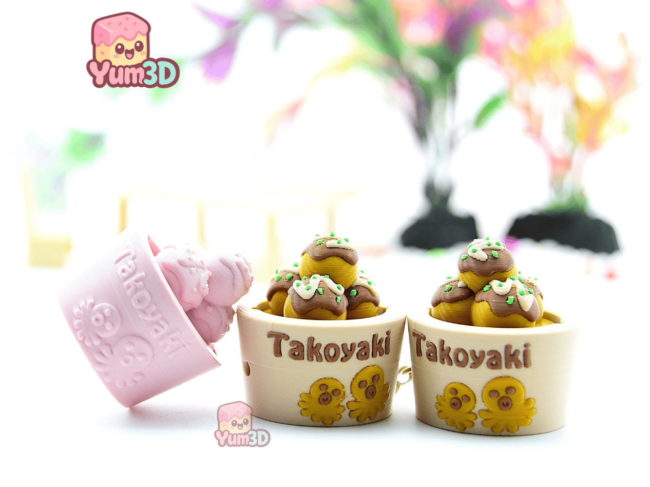 Yum3D-Takoyaki Delight for Food Lovers Fidget Clicker Keychain_08.png