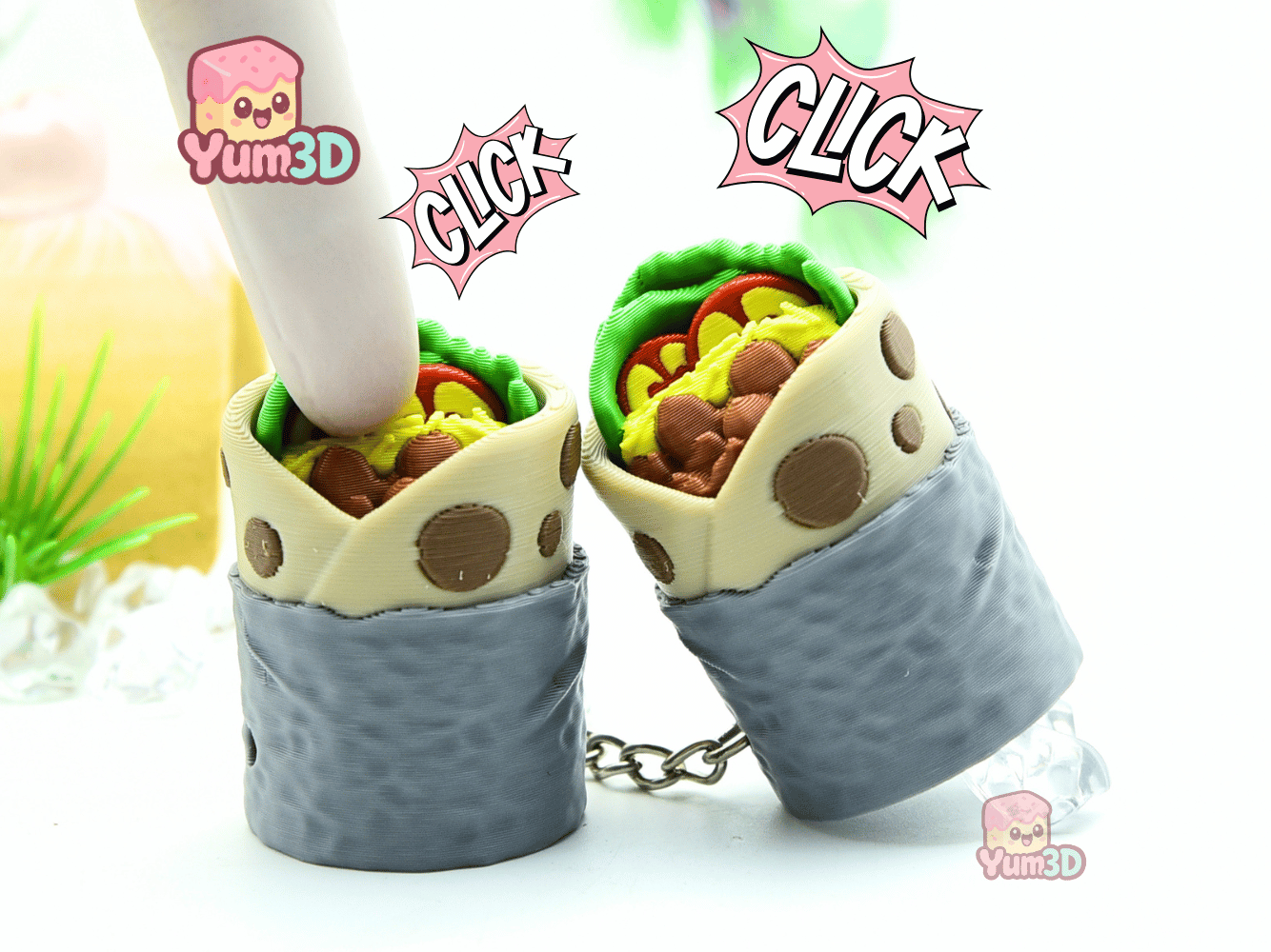 Yum3D-Burrito for Food Lovers Fidget Clicker Keychain_01.png