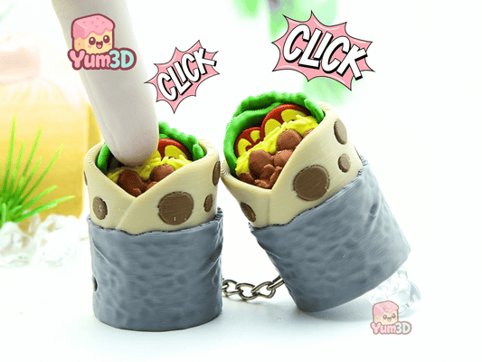 Yum3D-Burrito for Food Lovers Fidget Clicker Keychain_01.png
