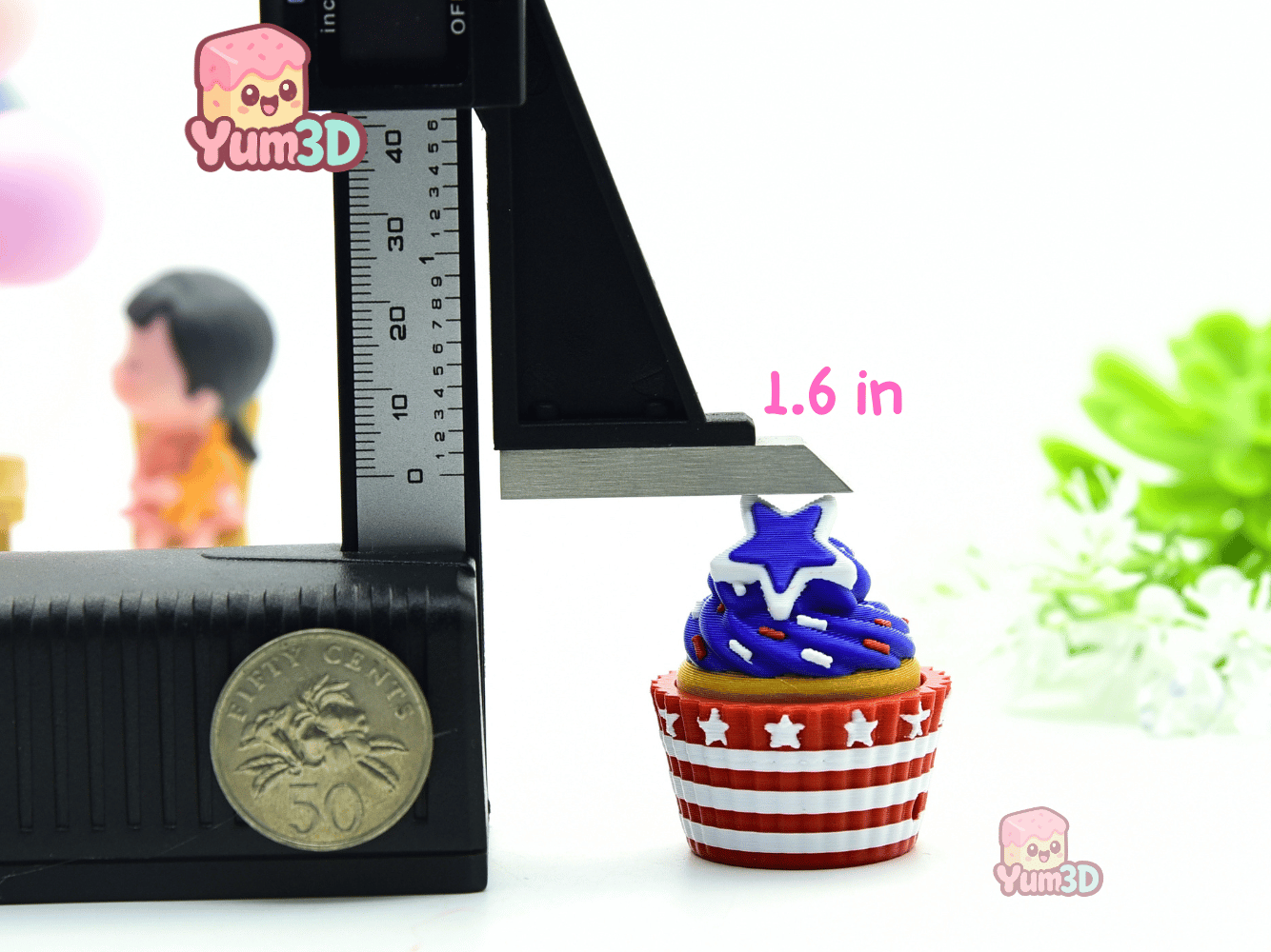Yum3D-July 4th Cupcake for Food Lovers Set of Clicker Keychains_04.png