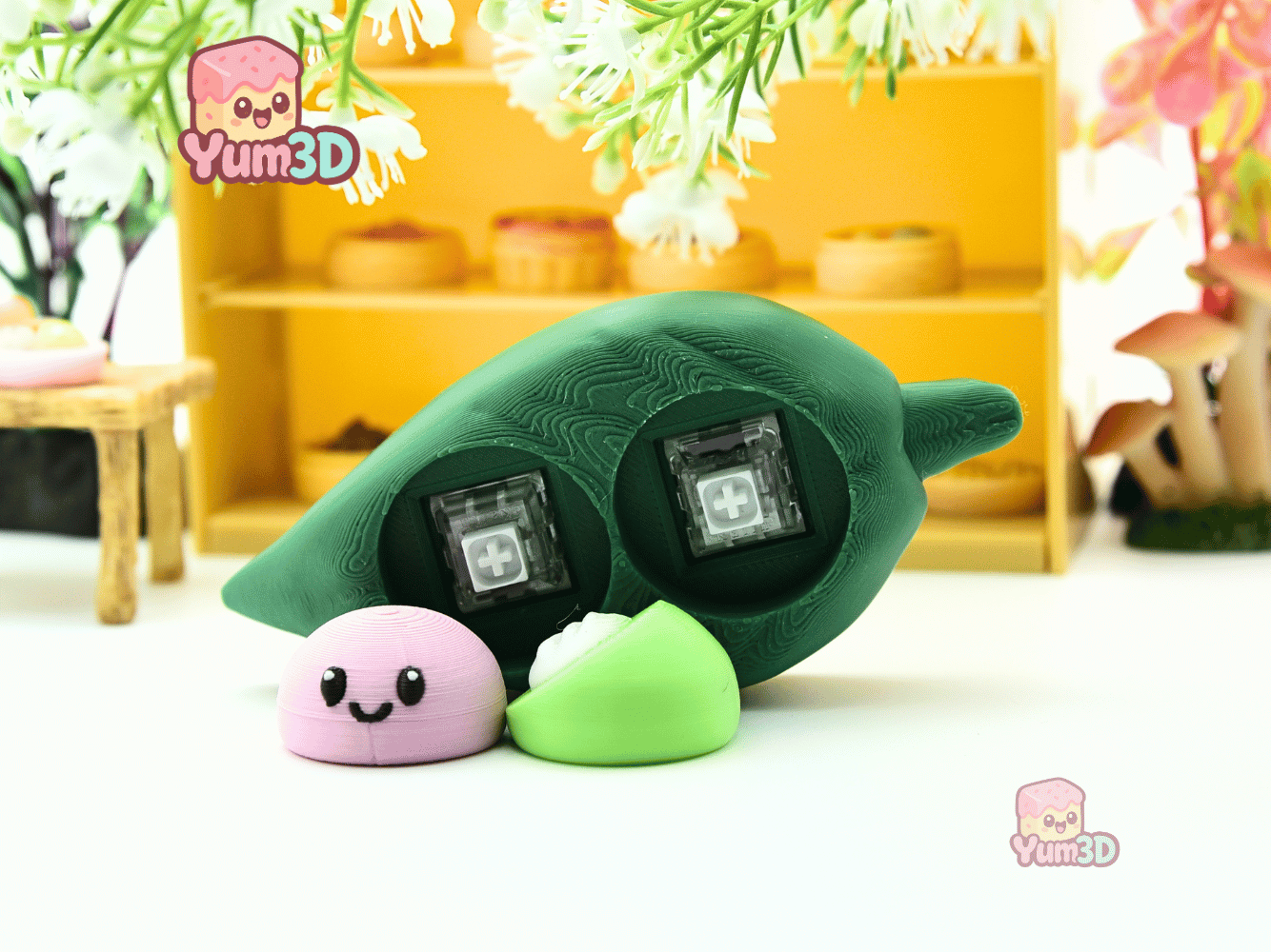 Yum3D-Mochi Clickers on Leaf Fidget Clicker Keychain_03.png
