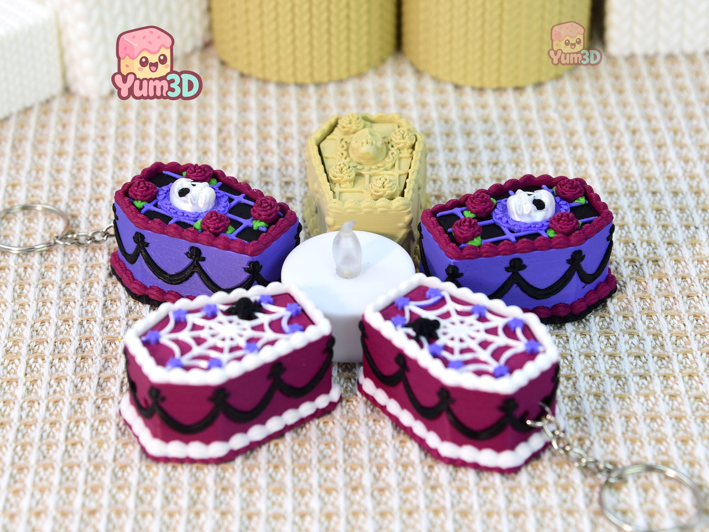 Yum3D-Halloween Gothic Coffin Cake Fidget Clicker Keychain_04.jpg