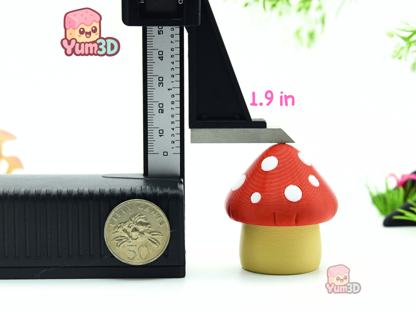 Yum3D-Mushroom Duo for Mushroom Lovers Fidget Clicker Keychain_04.png