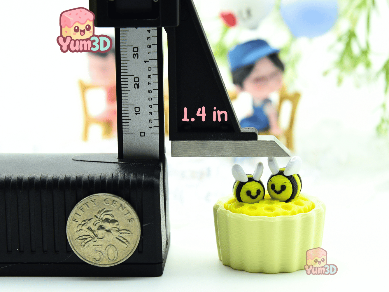 Yum3D-Bee On Cupcake Fidget Clicker Keychain_04.png