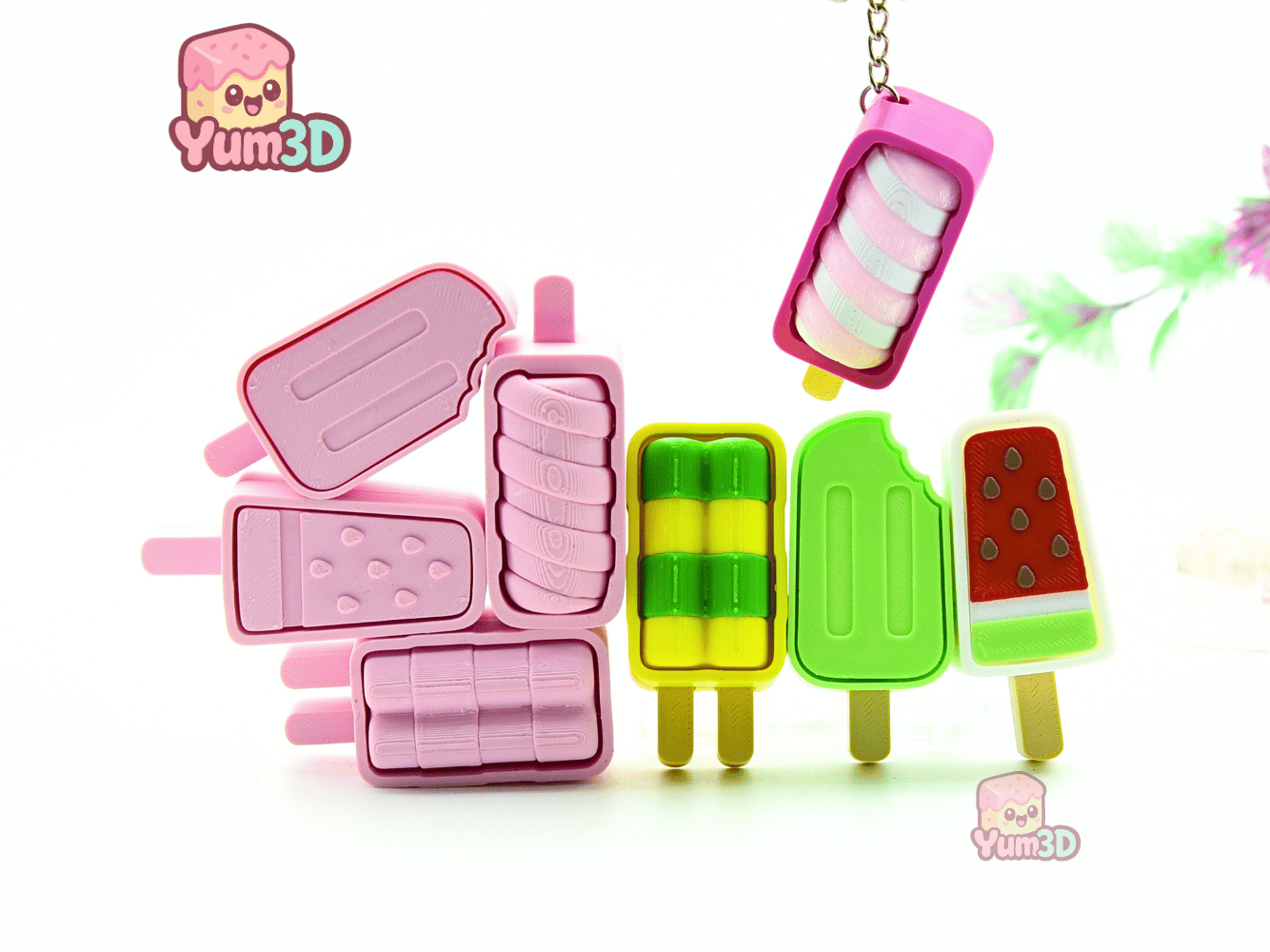 Yum3D-Cute Popicle Set of Clicker Keychains_08.png