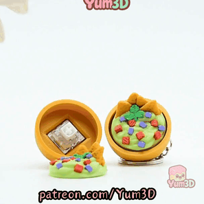 Yum3D-Guacamole Delight Fidget Clicker Keychain_11.gif