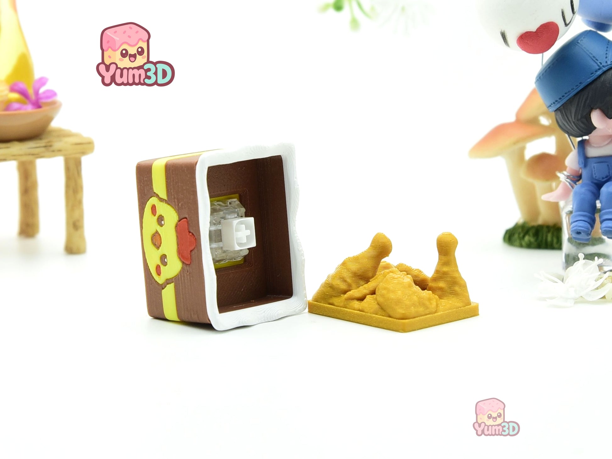 Yum3D-Beer Mug and Fried Chicken Set of Clicker Keychains_02.jpg