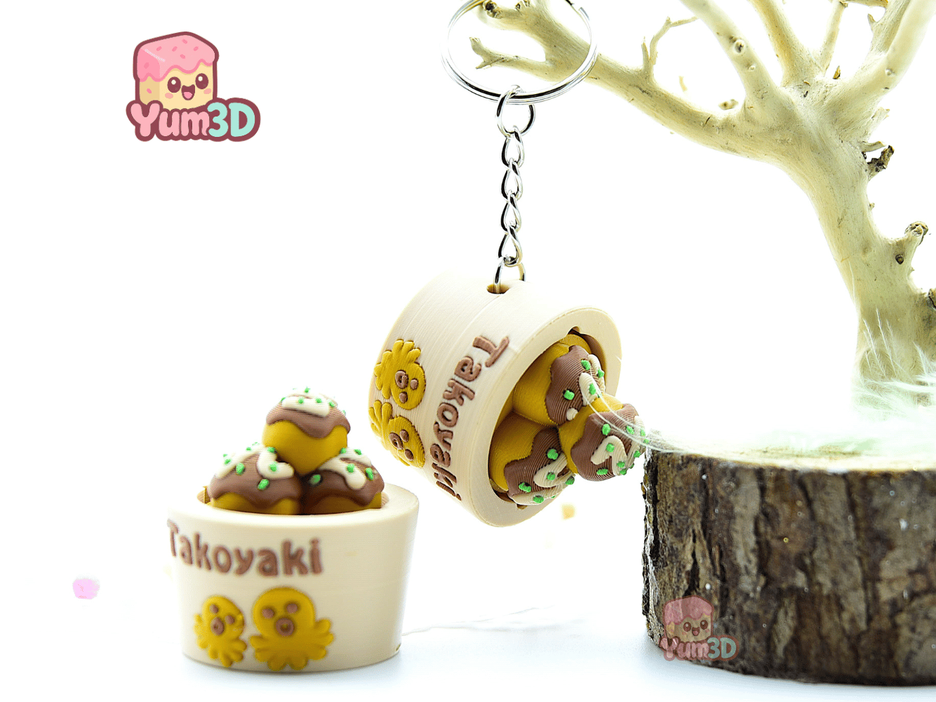 Yum3D-Takoyaki Delight for Food Lovers Fidget Clicker Keychain_06.png