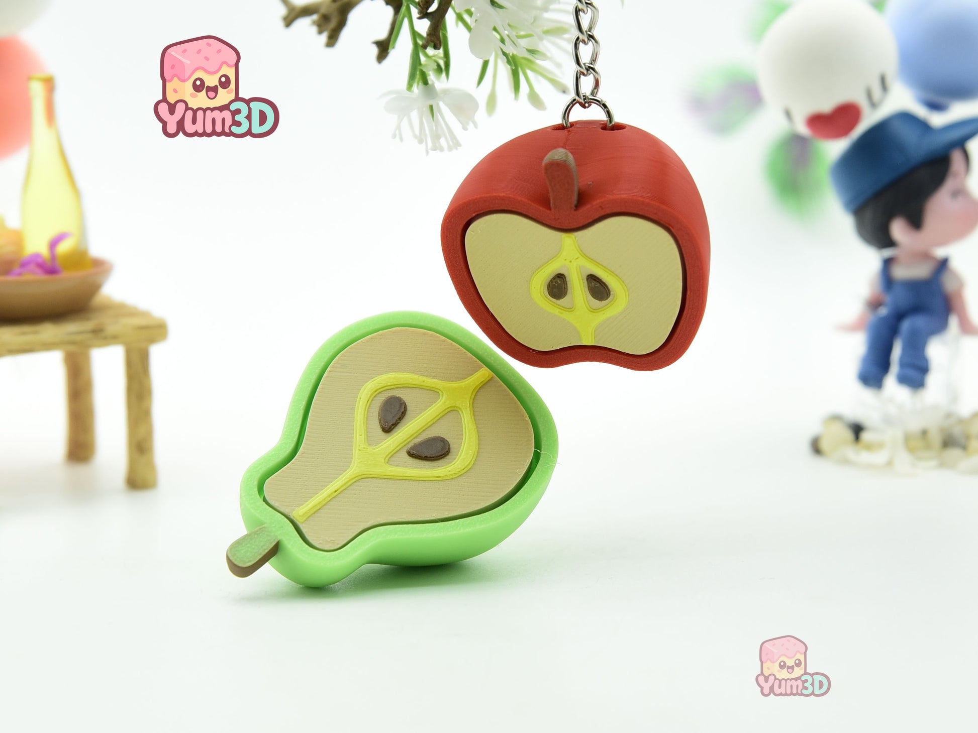 Yum3D-Pear and Apple Set of Clicker Keychains_06.jpg