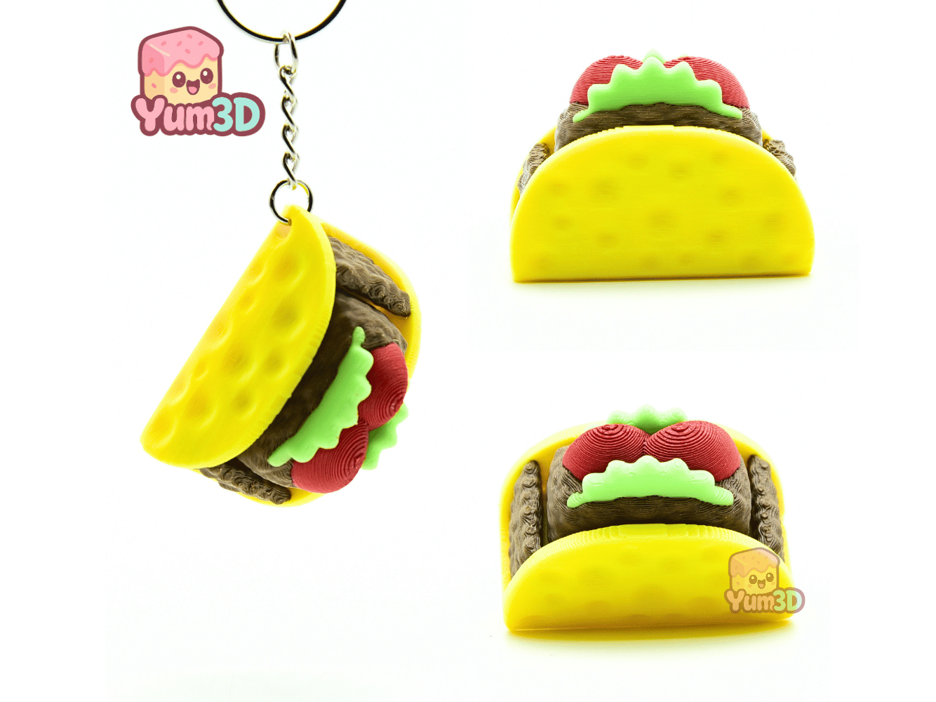 Yum3D-Taco for Food Lovers Fidget Clicker Keychain_02.png