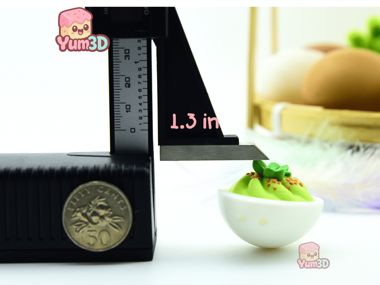 Yum3D-Shamrock Deviled Egg Fidget Clicker Keychain_04.png
