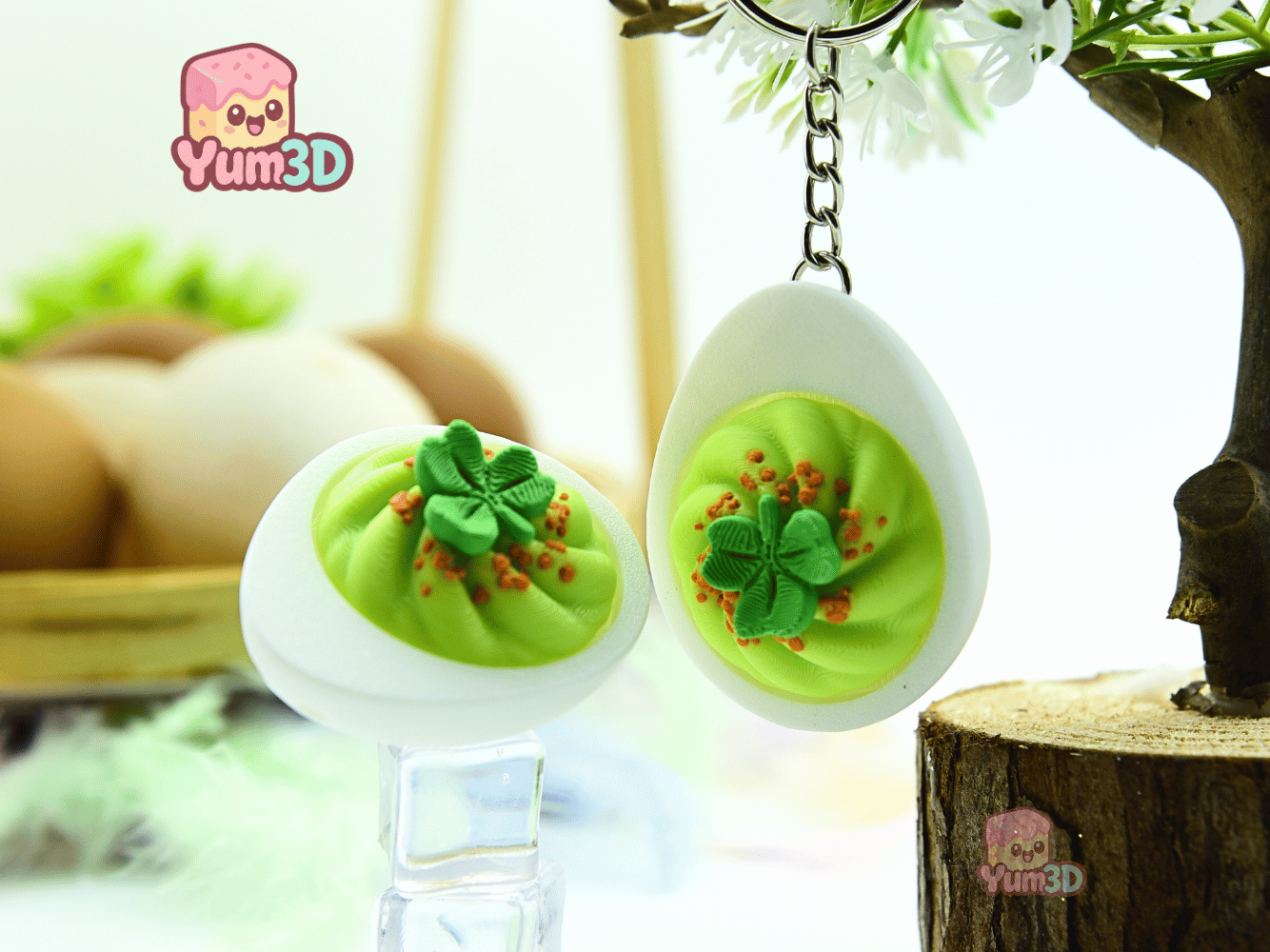 Yum3D-Shamrock Deviled Egg Fidget Clicker Keychain_06.png