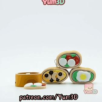 Yum3D-Tiny Bruschetta Bite Set of Clicker Keychains_11.gif