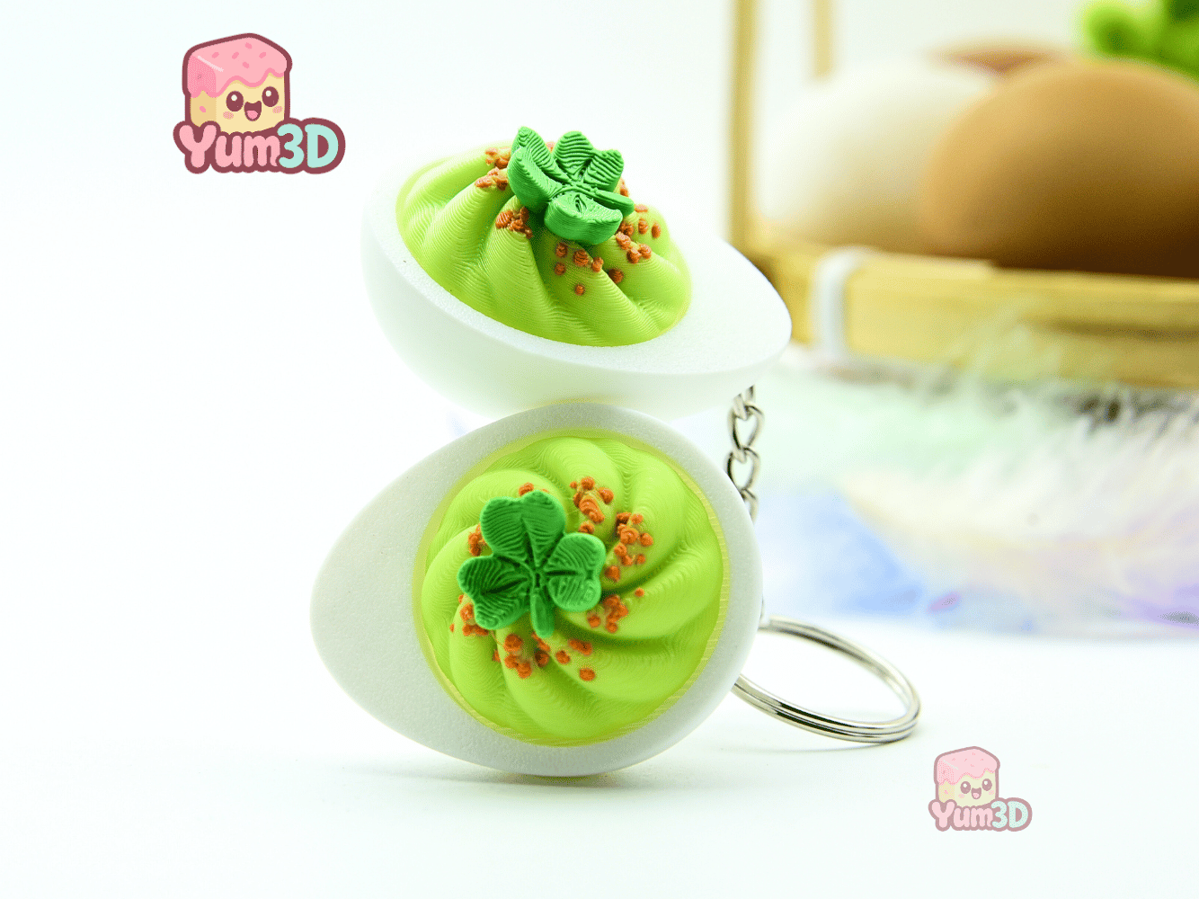 Yum3D-Shamrock Deviled Egg Fidget Clicker Keychain_10.png
