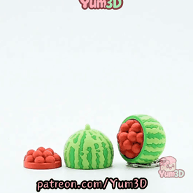 Yum3D-Watermelon Bowl Fidget Clicker Keychain_11.gif