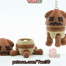 Yum3D-Cute Squid Articulated Fidget Clicker Keychain_11.gif