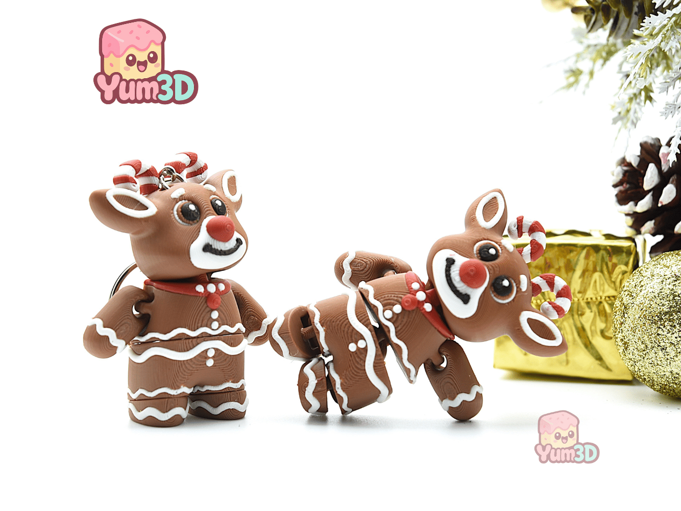 Yum3D-Christmas Gingerbread Reindeer Articulated Keychain_08.png