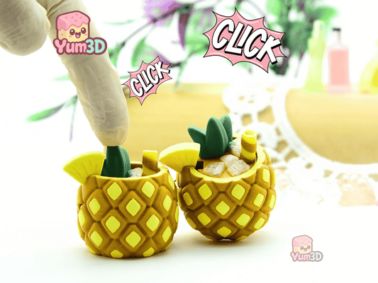 Yum3D-Pineapple Colada Tropical Treat Fidget Clicker Keychain_01.png