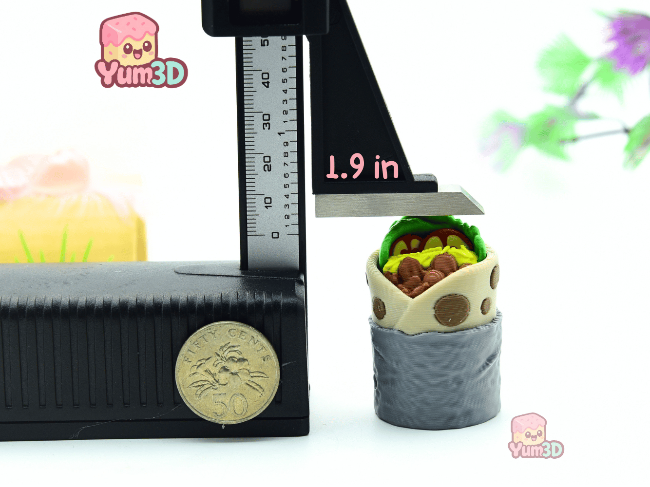 Yum3D-Burrito for Food Lovers Fidget Clicker Keychain_04.png
