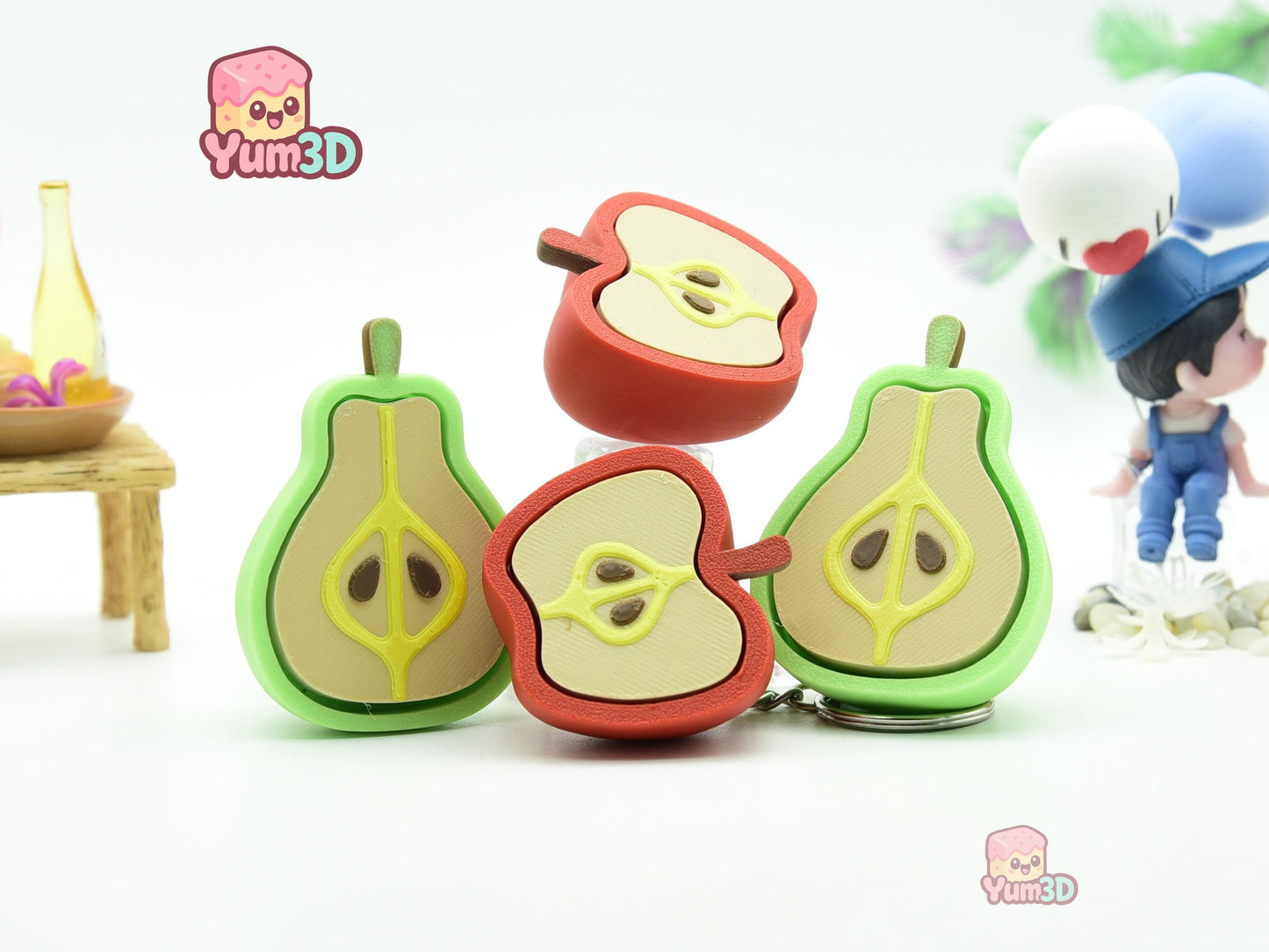 Yum3D-Pear and Apple Set of Clicker Keychains_08.jpg