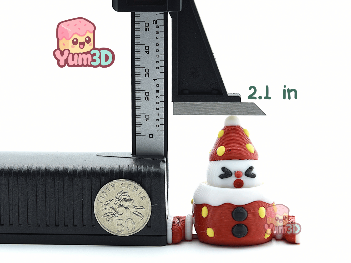 Yum3D-Snowy Holiday Strawberry Articulated Fidget Clicker Keychain_04.png