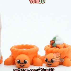 Yum3D-Cranberry Turtle Pie Articulated Fidget Clicker Keychain_11.gif