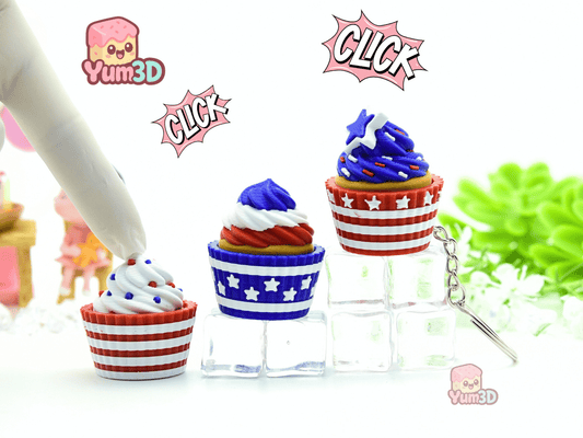 Yum3D-July 4th Cupcake for Food Lovers Set of Clicker Keychains_01.png
