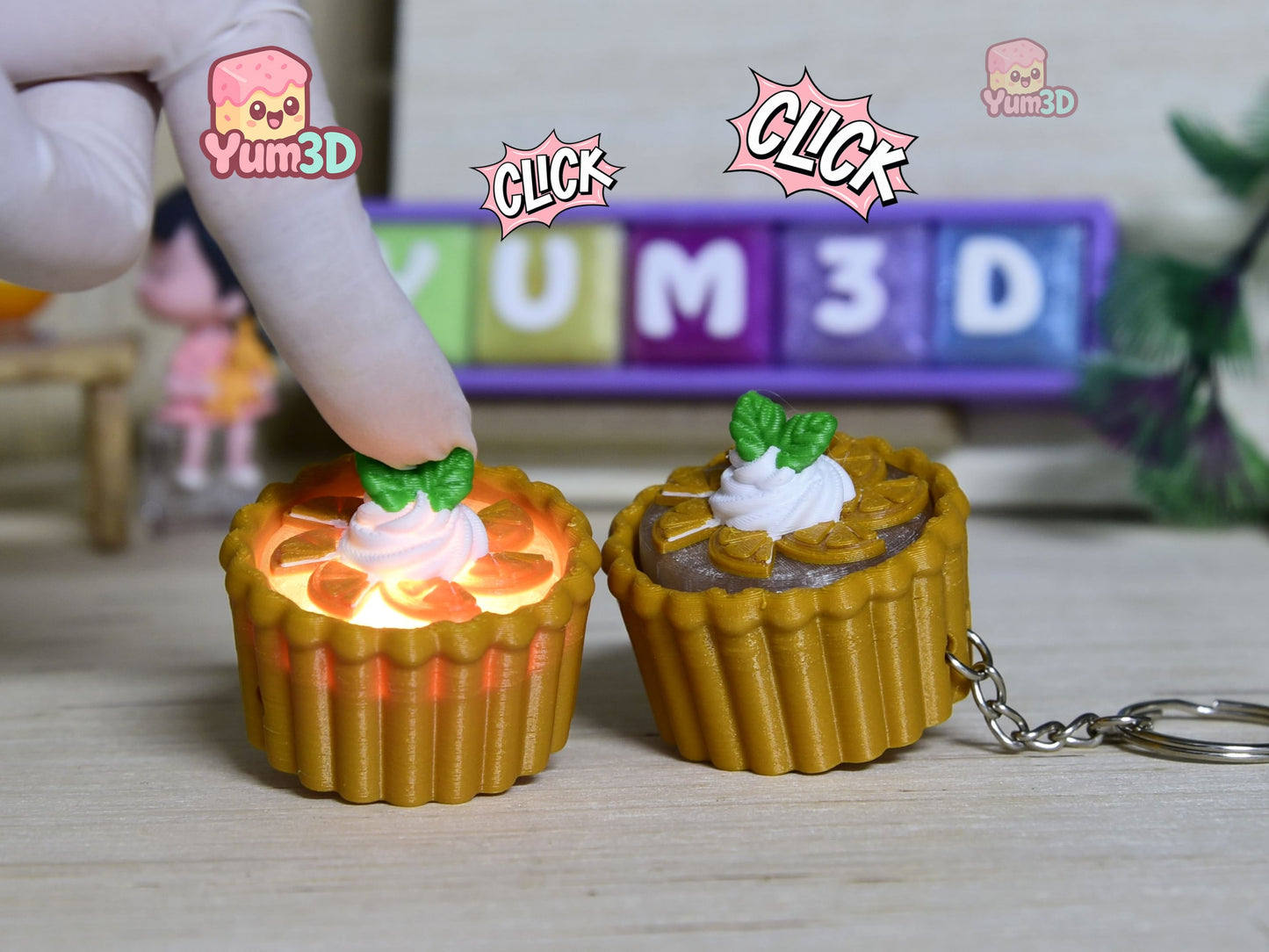 Yum3D-Orange Pie Fidget Led Clicker Keychain_01.jpg