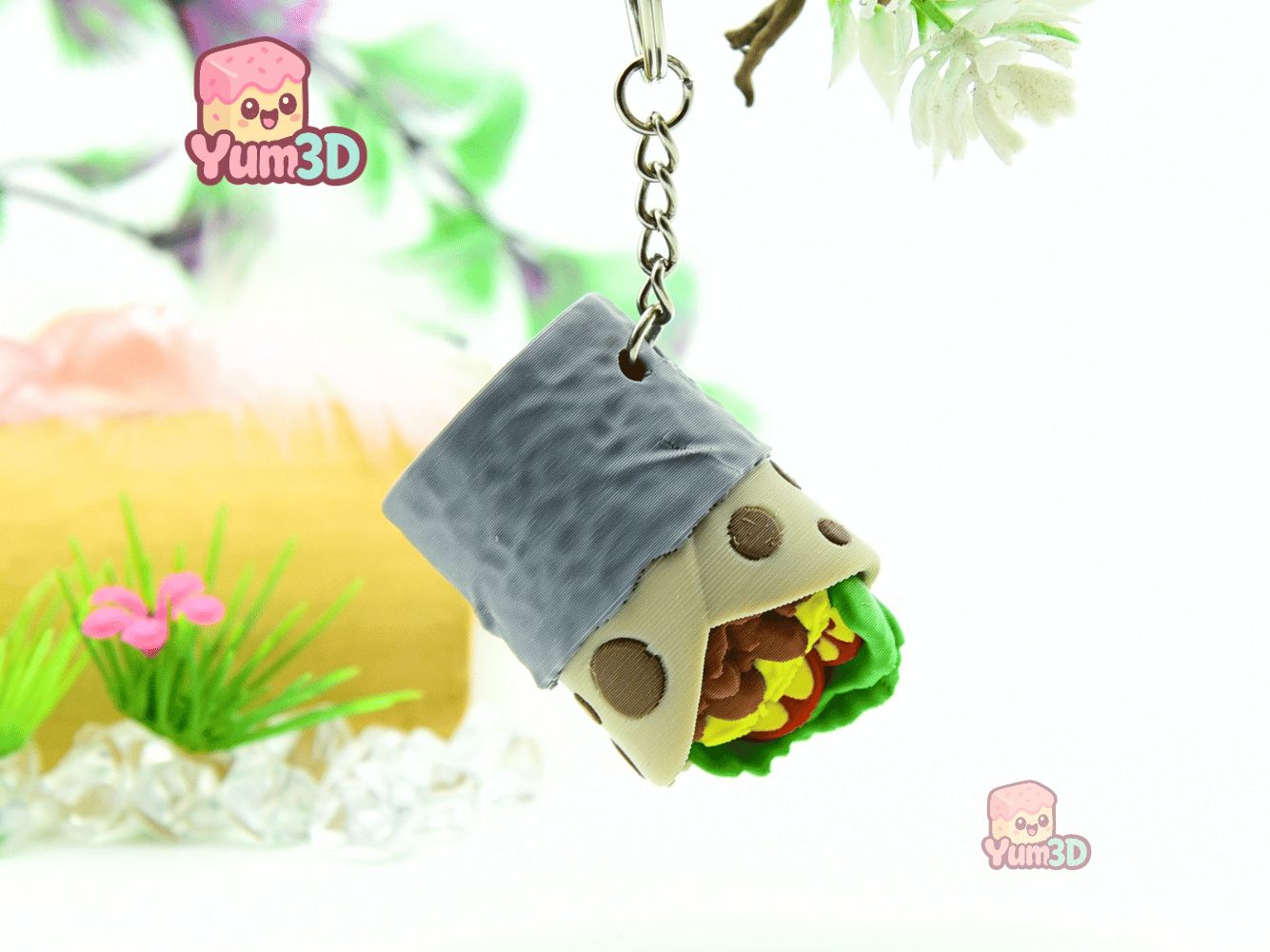 Yum3D-Burrito for Food Lovers Fidget Clicker Keychain_07.png