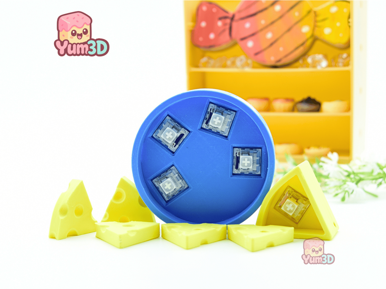 Yum3D-Cheese Slice Box Set of Clicker Keychains_03.png