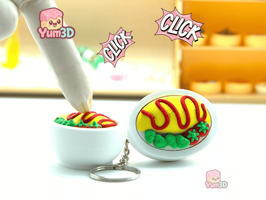 Yum3D-Omurice Delight for Food Lovers Fidget Clicker Keychain_01.png