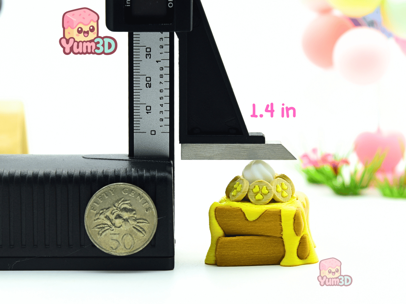Yum3D-Pancake and Waffle Stack Set of Clicker Keychains_04.png