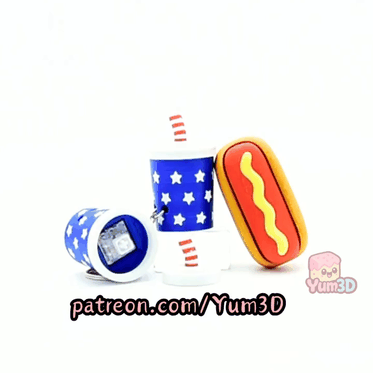 Yum3D-Playful Hot Dog and Soda Fidget Clicker Keychain_11.gif