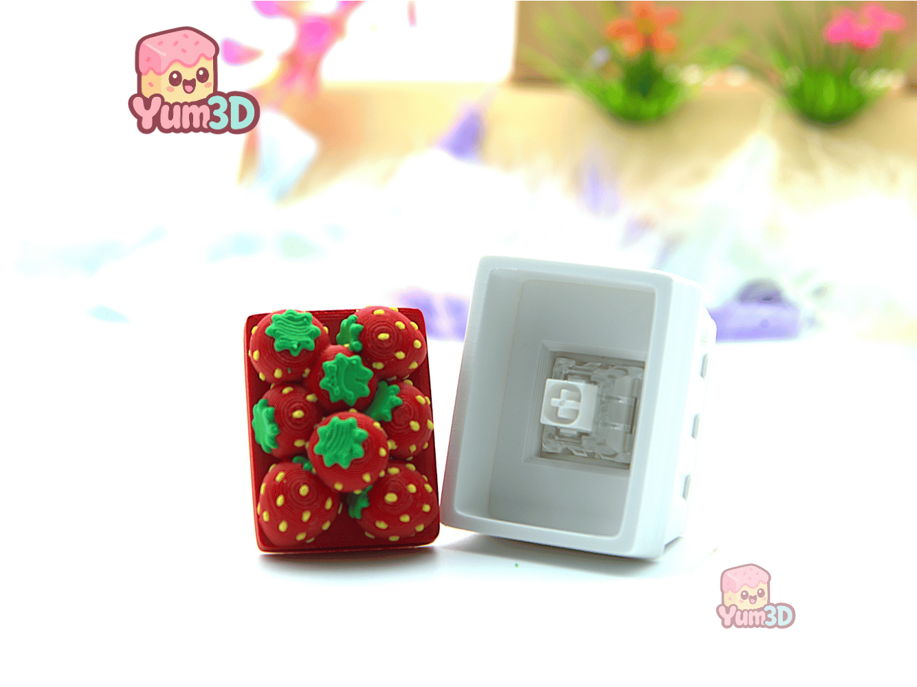 Yum3D-Strawberry Basket Fidget Clicker Keychain_03.png
